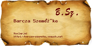 Barcza Szemőke névjegykártya